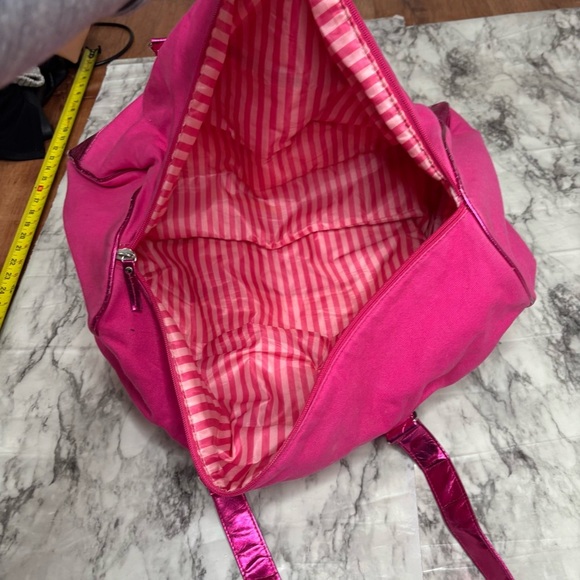 Victoria Secret y2K 2000s travel bag large duffle hot Pink zip up - Picture 5 of 8